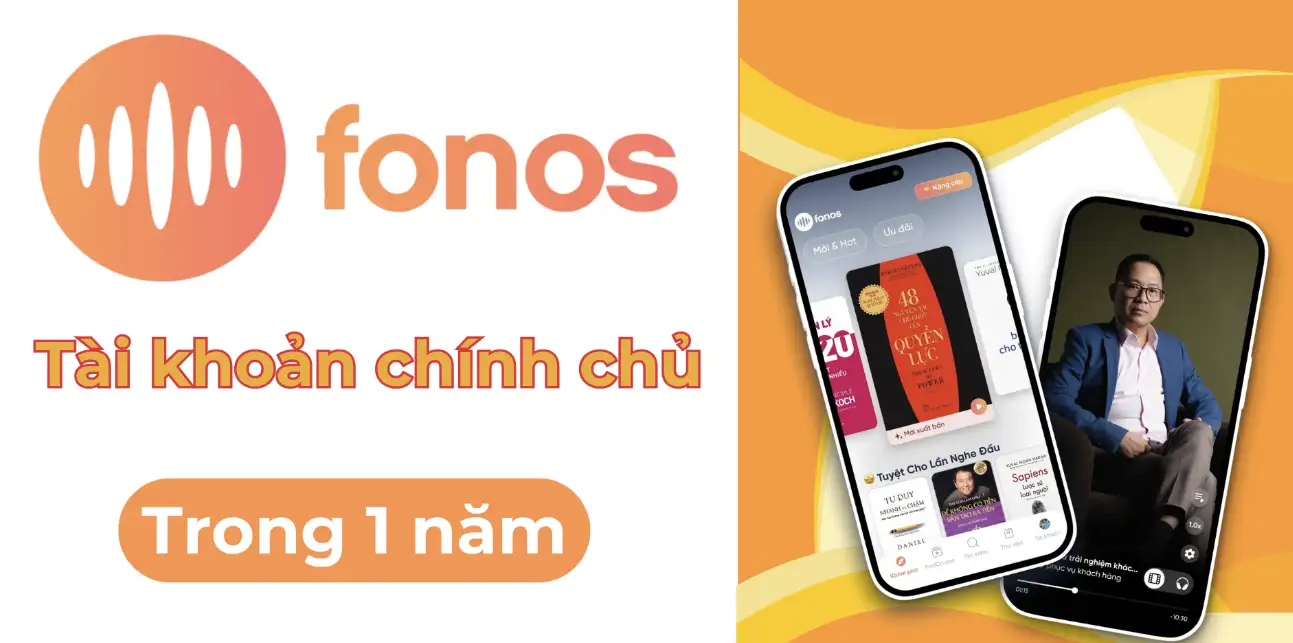 Tài khoản Fonos Pro 1 năm chính chủ